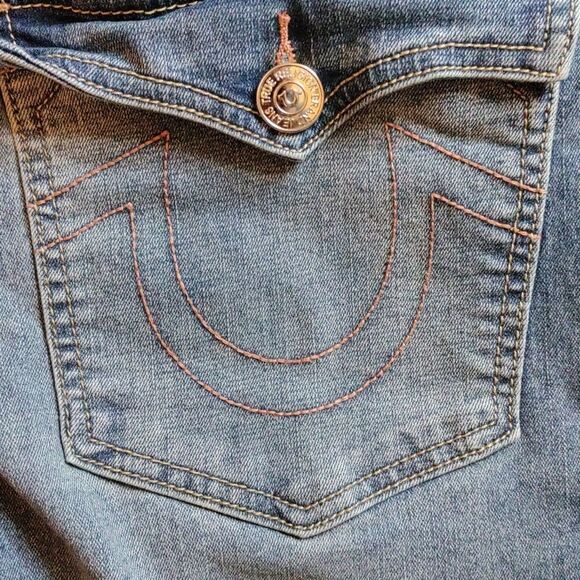 True Religion Halle Skinny Jeans Size 31 Raw Hem Cotton - Picture 8 of 13